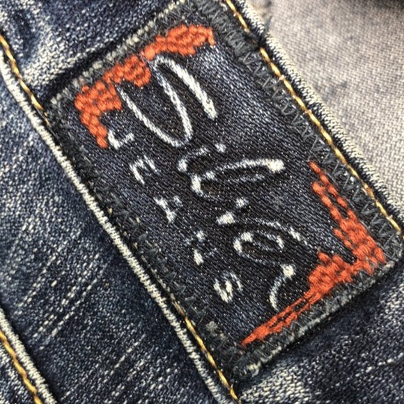 RETRO SILVER AIKO BOOTCUT JEANS 29x31 EMBOSSED PATCH 😎 - Picture 2 of 14